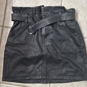 Mini Black Denim Skirt By VERVET